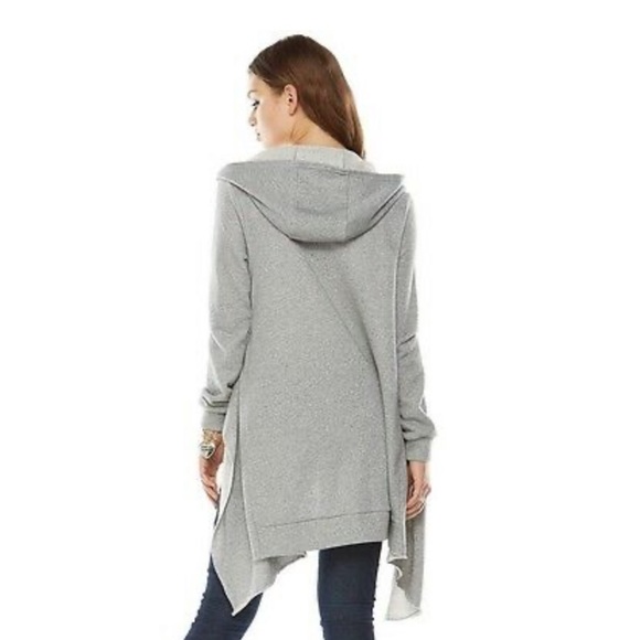 EUC Juicy lurex hooded flyaway cardigan Sz L - Picture 3 of 5